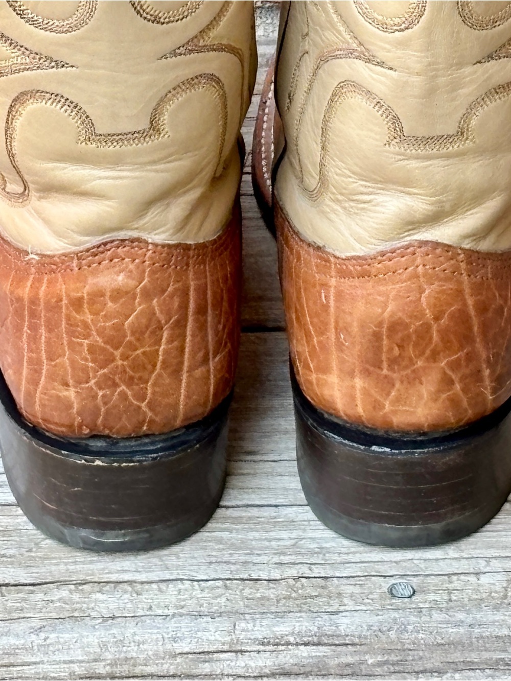 Larry Mahan Bullhide Brown Leather Western Cowboy Boots Sz 8.5D - Picture 5 of 11